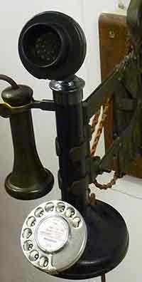 numbers only on dial of candlestick phone