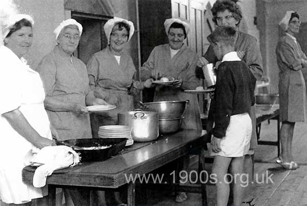 WVS women serving in a WW2 British Restaurant