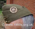 Home Guard hat with regimental badge