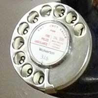 All number dial on an old UK phone