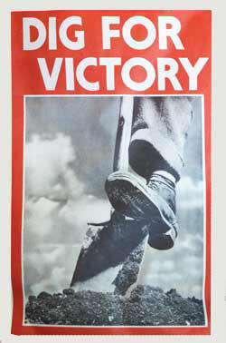 World War Two poster encouraging people to dig for victory
