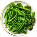 runner beans, strung and sliced