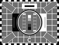 Early test card for black and white televisions
