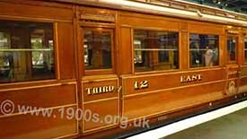 Third class train coach (then known as a train carriage) common in the early to mid 1900s