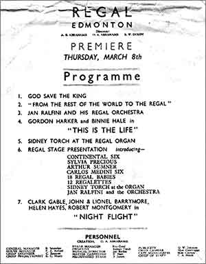 old cinema programme