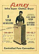 Front cover of a brochure for the Flatley airer/dryer, mid 20th century