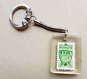 Promotional green shield stamp keyring