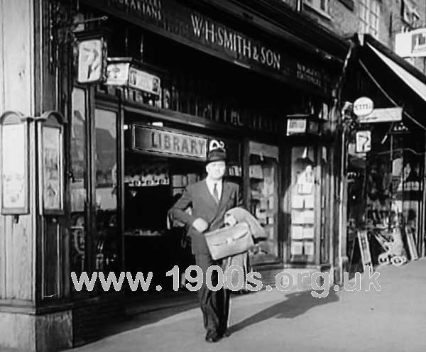 W H Smith newsagent and private library, mid 20th century