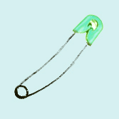 Metal nappy safety pin