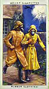 Rubber clothing as worn by civilians in the Second World War