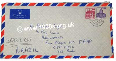 air mail envelope for a letter