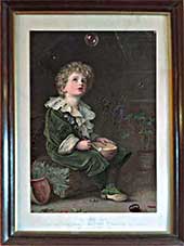 Bubbles' produced by Pears Soap to look like a large oil painting - common in houses in the early 1900s