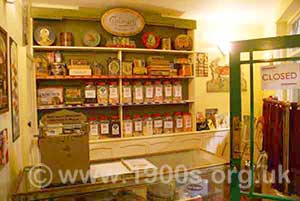 Reconstruction of inside an early 1900s sweet shop
