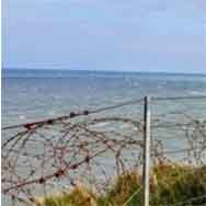 beaches blocked with barbed wire because mined