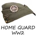 Home guard cap and badge WW2