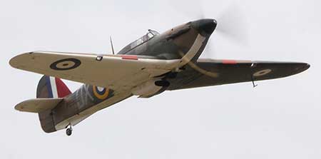 Hurricane MkI in the air