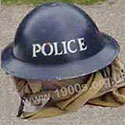 ww2 police helmet worn against falling debris
